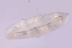 Oval shaped crystal chandelier 45