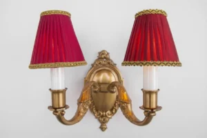 Double wall light with fabric shade Pecs VII