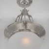 Eclectic and restored pendant with new glass shade 11 - Image 4