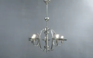 Mid-centuiry modern nickel plated chandelier 364.