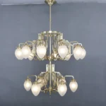 Two-tier art nouveau chandelier 367