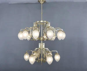 Two-tier art nouveau chandelier 367
