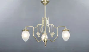 Three armed art nouveau chandelier 366