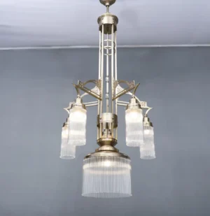 Coffee house chandelier with crystal tubes 365.