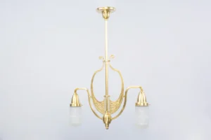 Matt brass double pendant 297