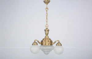 Richly decorated 3 armed chandelier 307