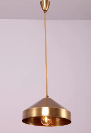 Tiny patinated brass pendant 193