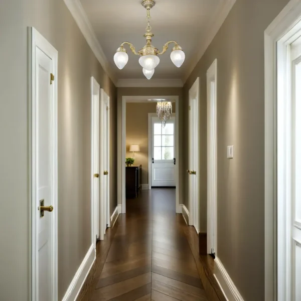 Pecs 3 armed chandelier III. - LED handmade brass chandelier - Image 23
