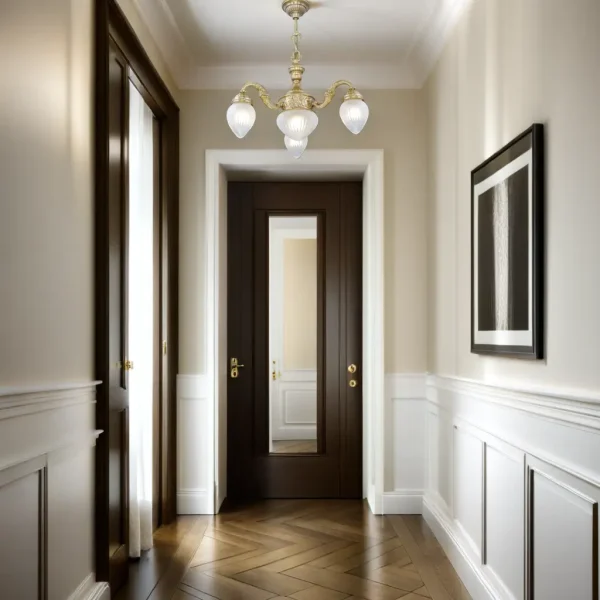Pecs 3 armed chandelier III. - LED handmade brass chandelier - Image 13