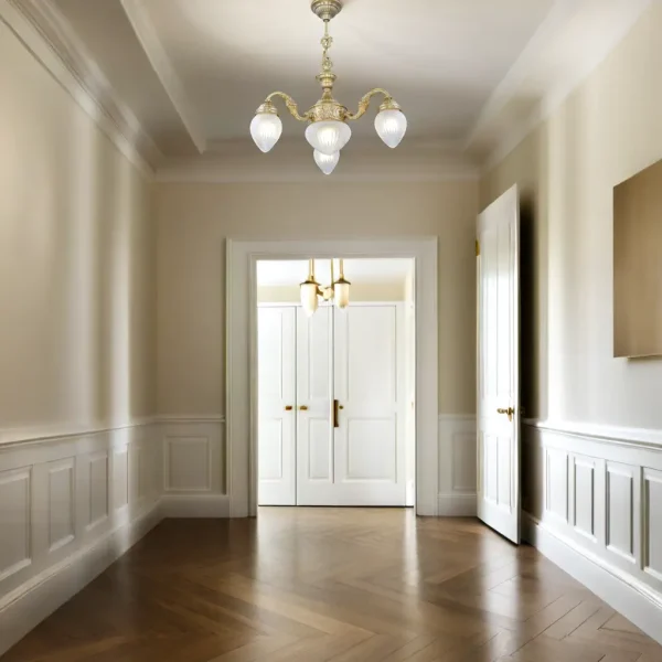 Pecs 3 armed chandelier III. - LED handmade brass chandelier - Image 12