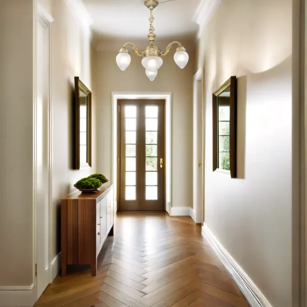 Pecs 3 armed chandelier III. - LED handmade brass chandelier - Image 10