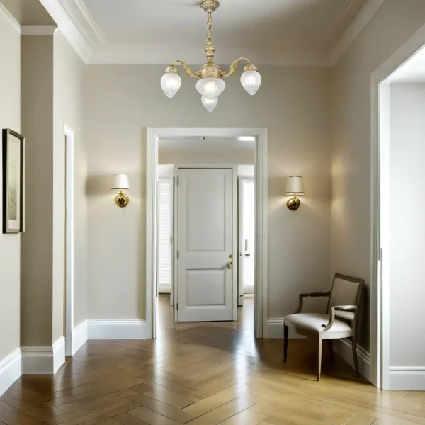 Pecs 3 armed chandelier III. - LED handmade brass chandelier - Image 19