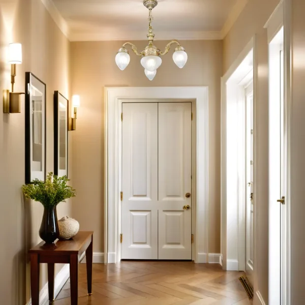 Pecs 3 armed chandelier III. - LED handmade brass chandelier - Image 20