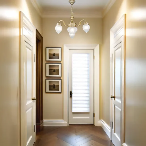 Pecs 3 armed chandelier III. - LED handmade brass chandelier - Image 17