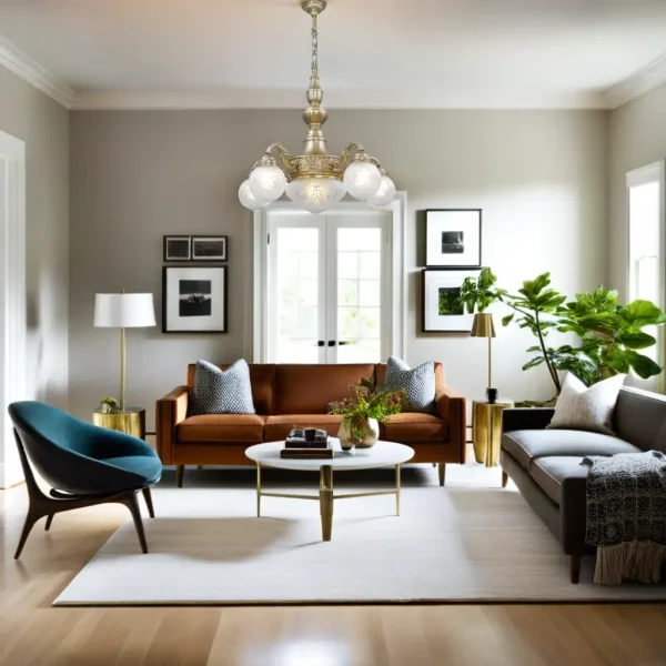 Pecs 5 armed chandelier III. - LED handmade brass chandelier - Image 14