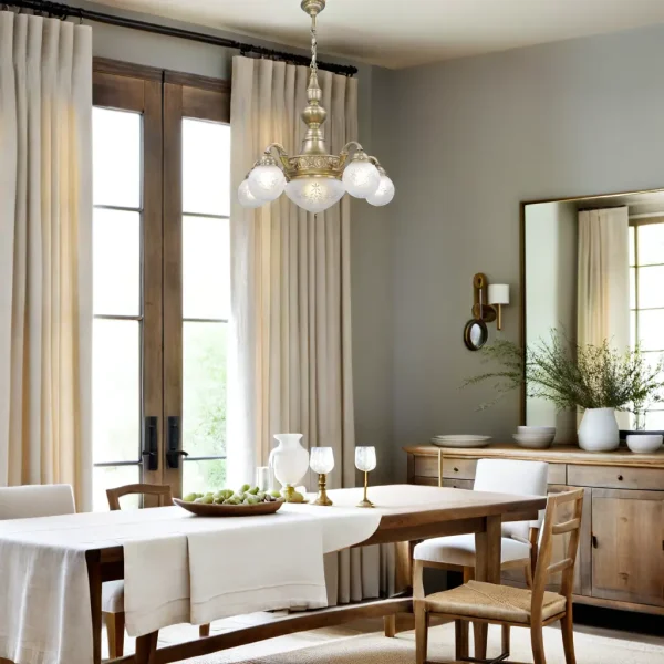 Pecs 5 armed chandelier III. - LED handmade brass chandelier - Image 9