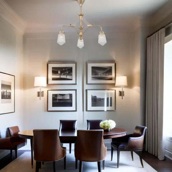 Prague 3 armed chandelier I. - LED handmade brass chandelier - Image 10