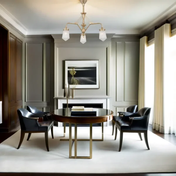 Prague 3 armed chandelier I. - LED handmade brass chandelier - Image 9