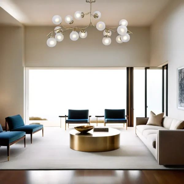 Primavera chandelier 16 - LED handmade brass chandelier - Image 12