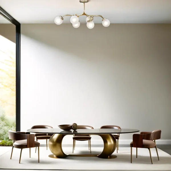 Primavera chandelier 6 - LED handmade brass chandelier - Image 12
