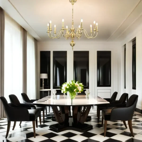 Rotterdam 10 armed chandelier - LED handmade brass chandelier - Image 13