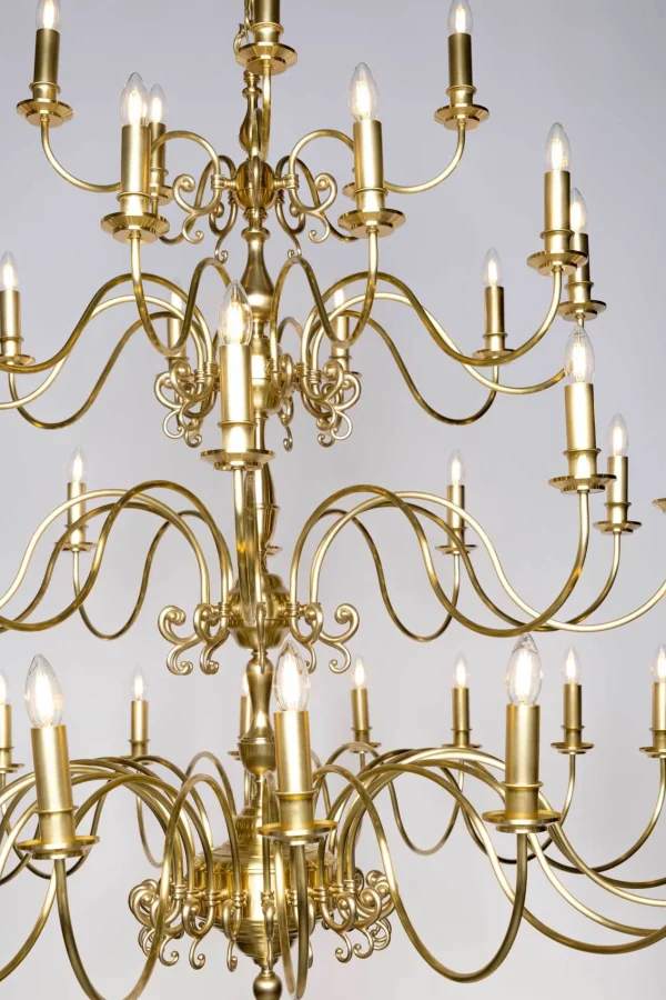 Rotterdam 45 armed chandelier - LED handmade brass chandelier - Image 2
