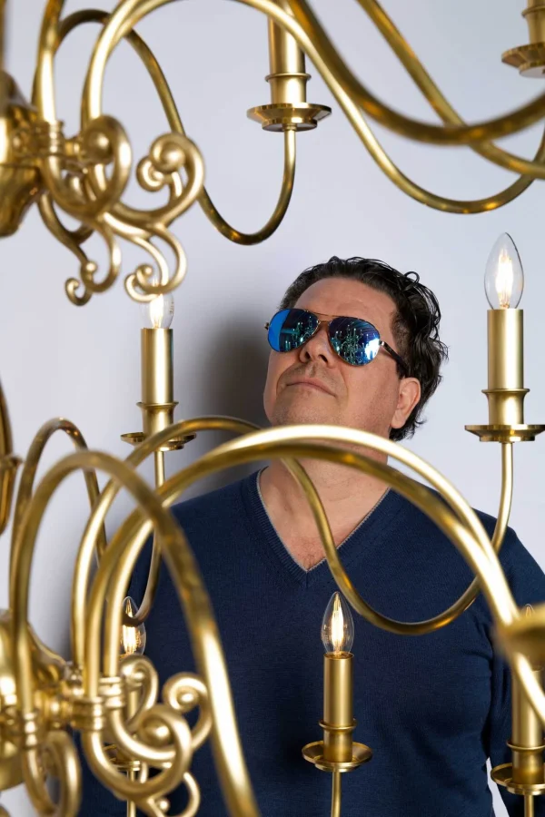 Rotterdam 45 armed chandelier - LED handmade brass chandelier - Image 5