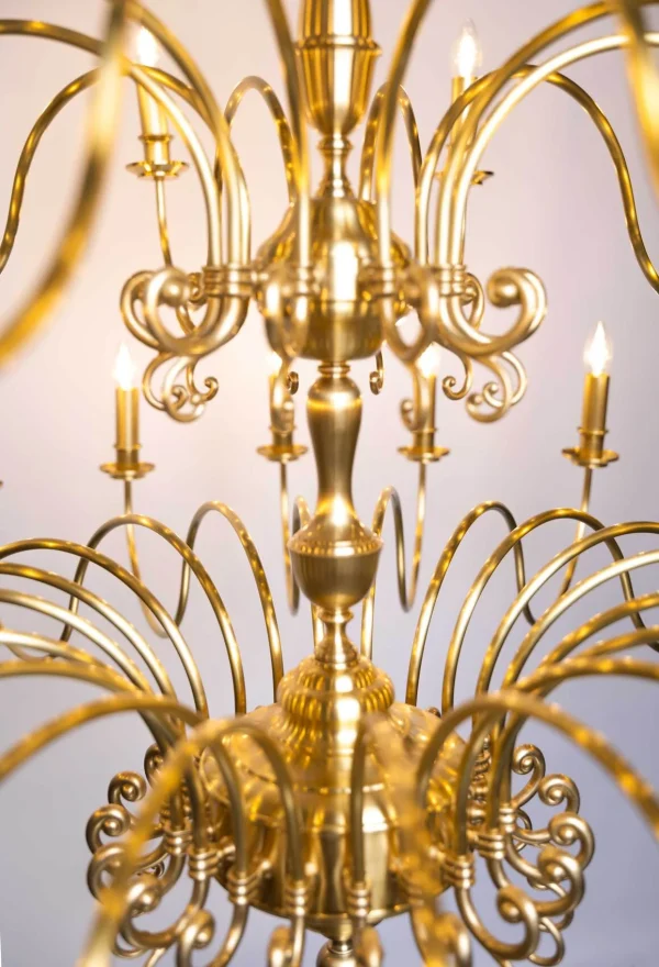 Rotterdam 45 armed chandelier - LED handmade brass chandelier - Image 6