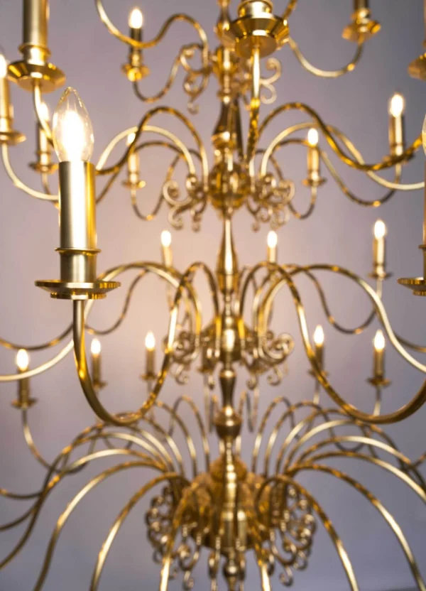 Rotterdam 45 armed chandelier - LED handmade brass chandelier - Image 9