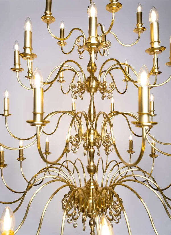 Rotterdam 45 armed chandelier - LED handmade brass chandelier - Image 8