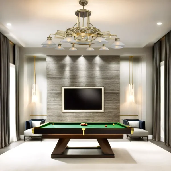 Snooker 10 armed chandelier - LED handmade brass chandelier - Image 9