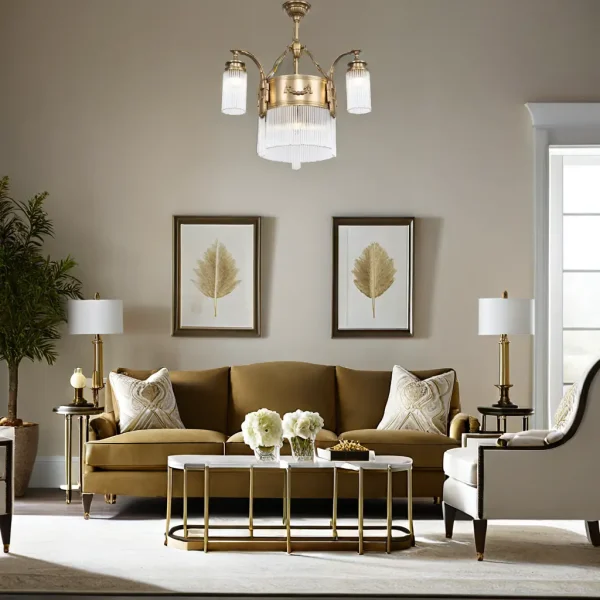 Strasbourg 3 armed chandelier - LED handmade brass chandelier - Image 7