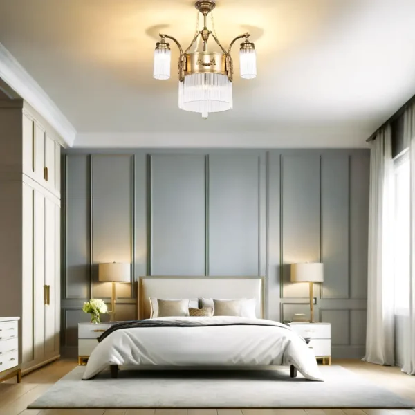 Strasbourg 3 armed chandelier - LED handmade brass chandelier - Image 10