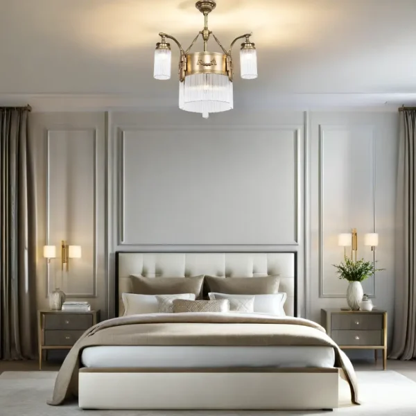 Strasbourg 3 armed chandelier - LED handmade brass chandelier - Image 12