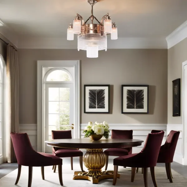 Strasbourg 5 armed chandelier - LED handmade brass chandelier - Image 8