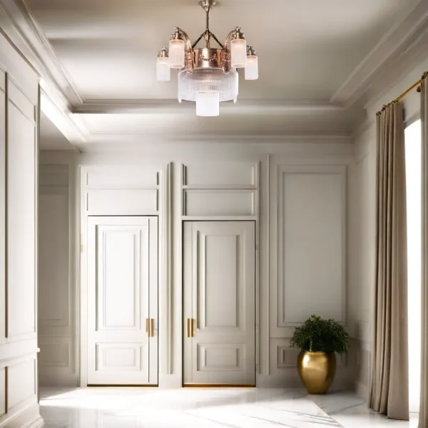 Strasbourg 5 armed chandelier - LED handmade brass chandelier - Image 9