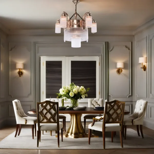 Strasbourg 5 armed chandelier - LED handmade brass chandelier - Image 12