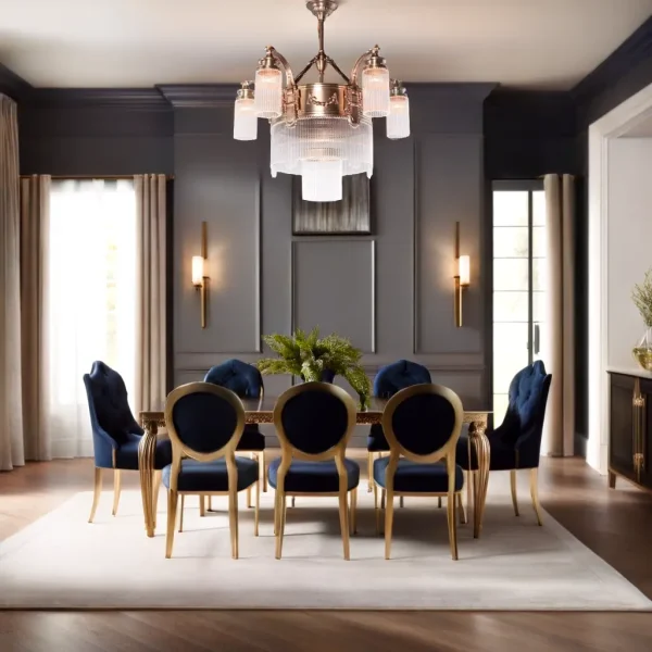 Strasbourg 5 armed chandelier - LED handmade brass chandelier - Image 13