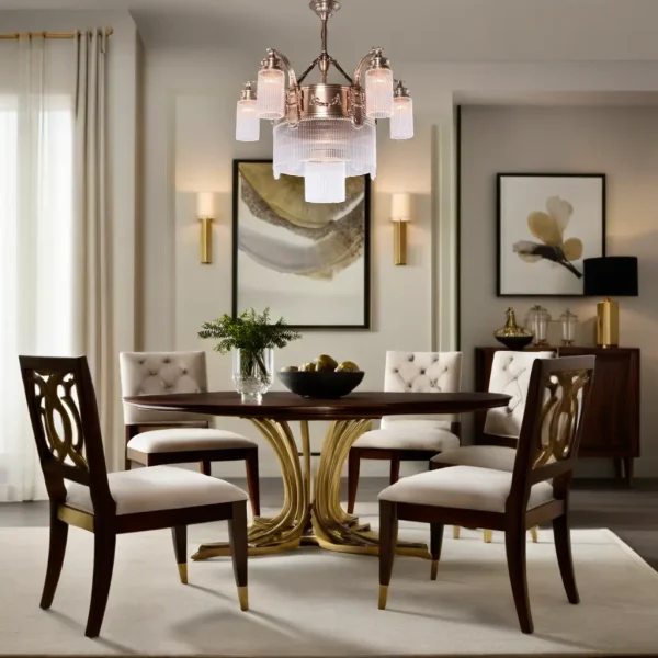 Strasbourg 5 armed chandelier - LED handmade brass chandelier - Image 14