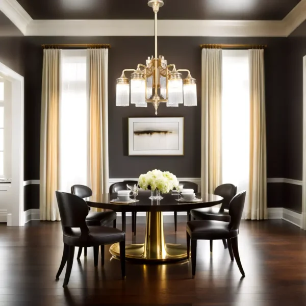 Triest 6 armed chandelier - LED handmade brass chandelier - Image 13