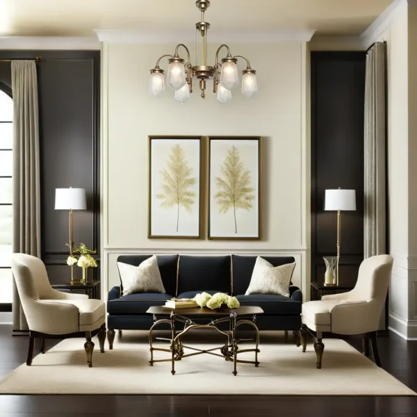 Tyrol 6 armed chandelier - LED handmade brass chandelier - Image 10