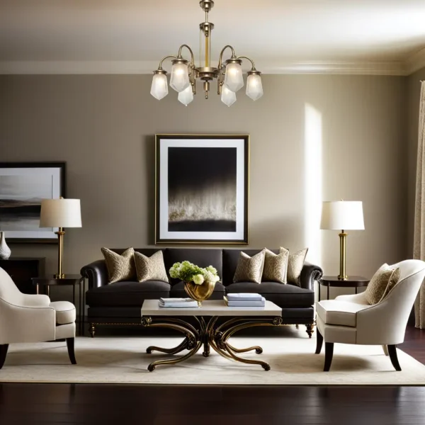 Tyrol 6 armed chandelier - LED handmade brass chandelier - Image 11