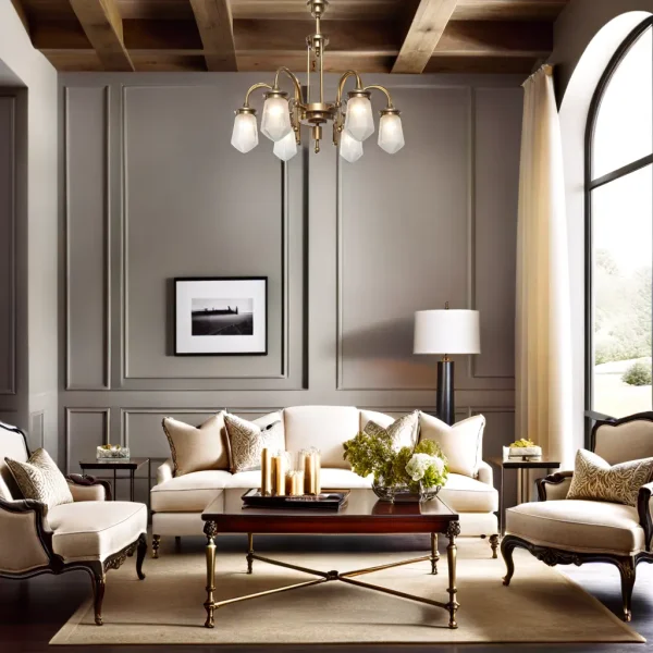 Tyrol 6 armed chandelier - LED handmade brass chandelier - Image 13