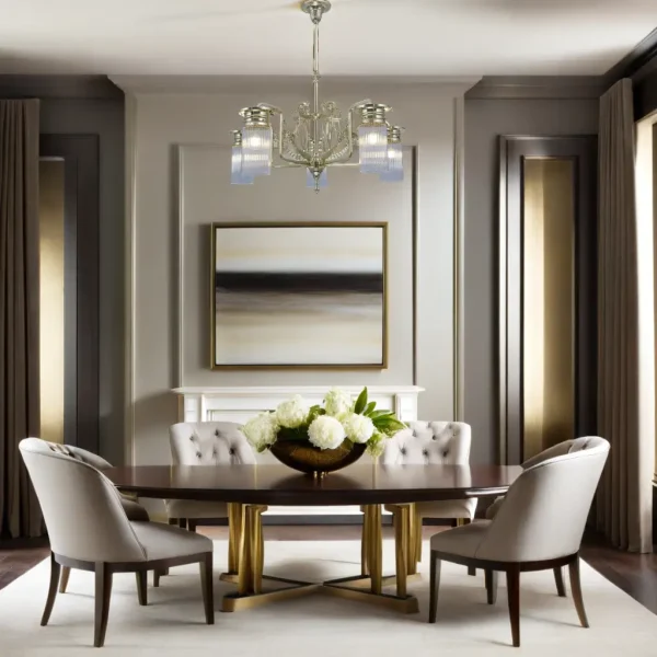 Venice 5 armed chandelier - LED handmade brass chandelier - Image 9