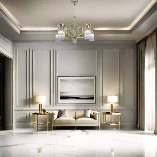 Venice 5 armed chandelier - LED handmade brass chandelier - Image 11