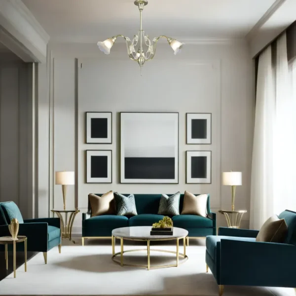 Verona 3 armed chandelier - LED handmade brass chandelier - Image 10
