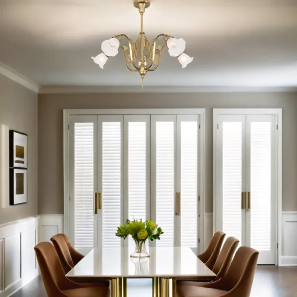 Verona 5 armed chandelier - LED handmade brass chandelier - Image 5