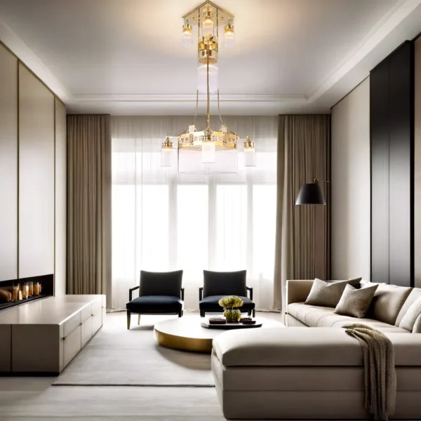 Wiener chandelier I. - LED handmade brass chandelier - Image 4